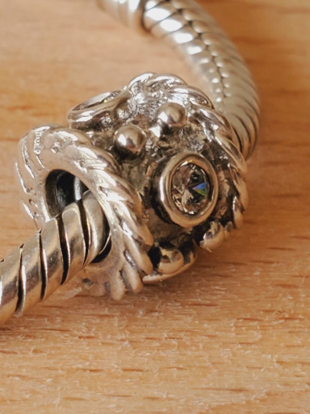 Pandora Oxy Crown Bead Charm Clear CZ in Sterling Silver 925, 790221CZ